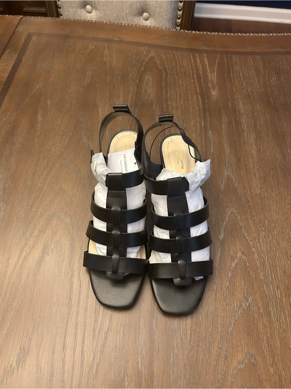 Black Strappy Gladiator Sandals